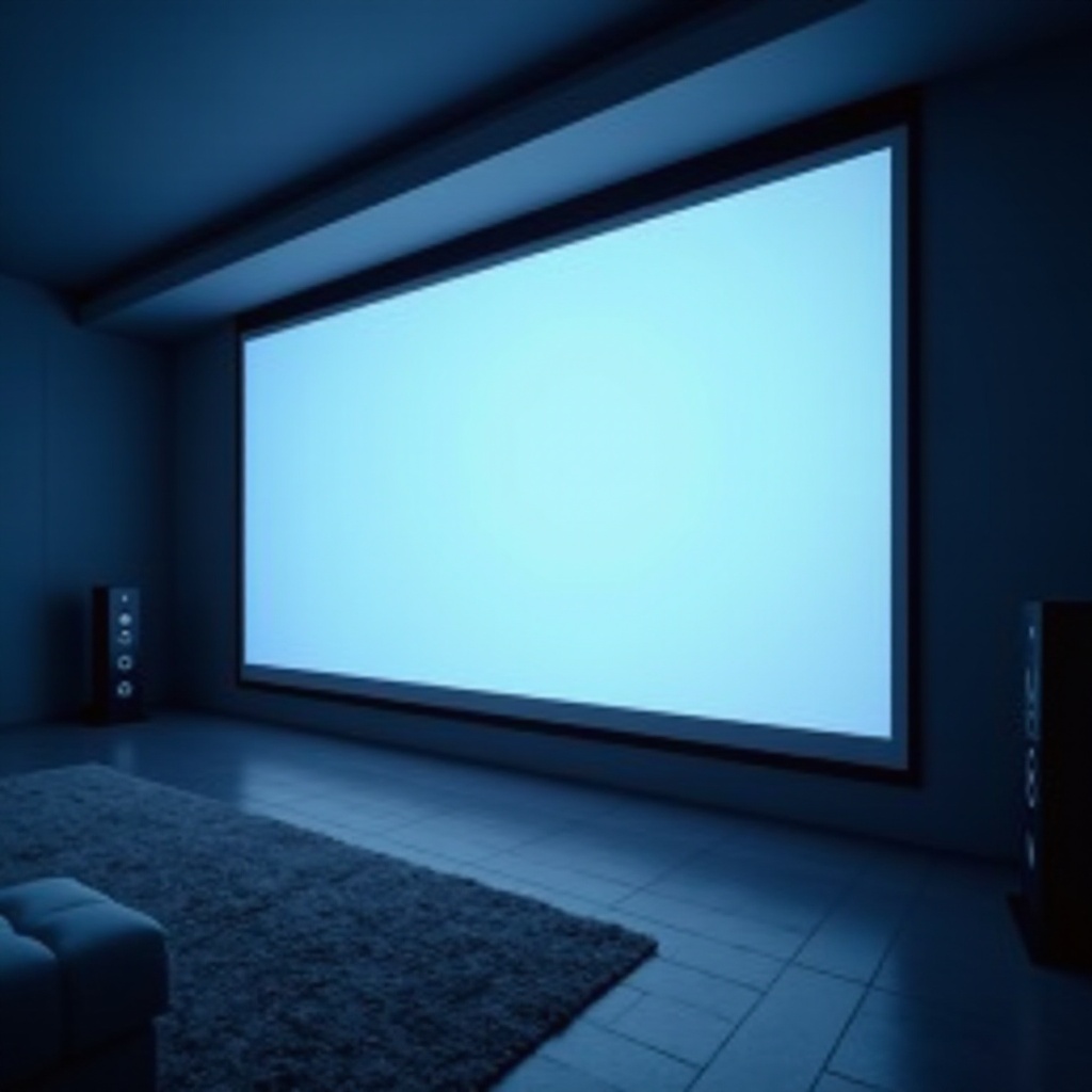 地面から上がるプロジェクタースクリーン