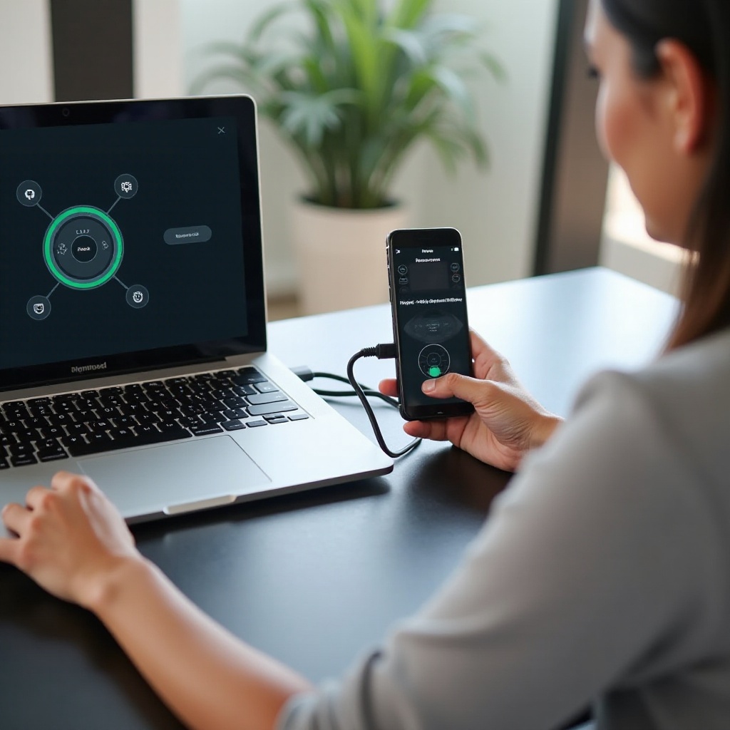 mengoperasikan ponsel Android dari komputer