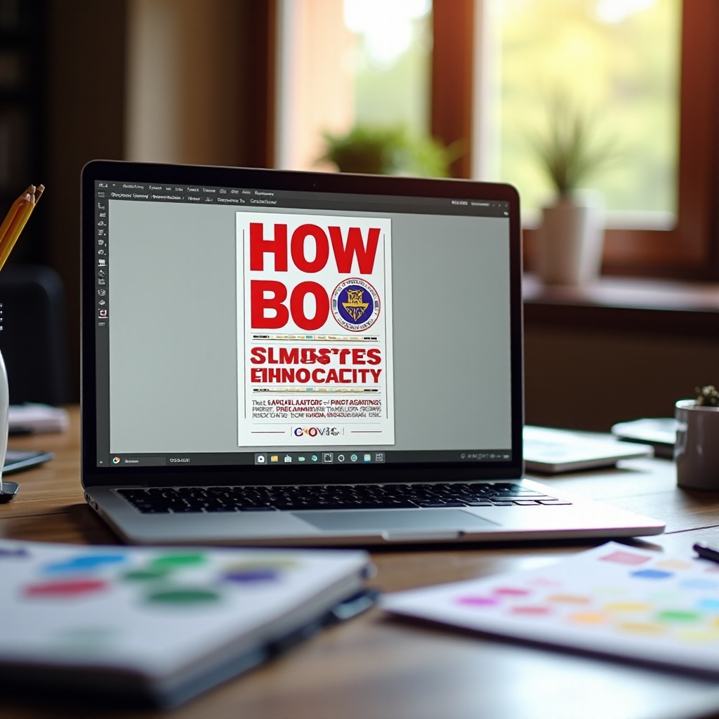 cara membuat poster teks cetak di Chromebook