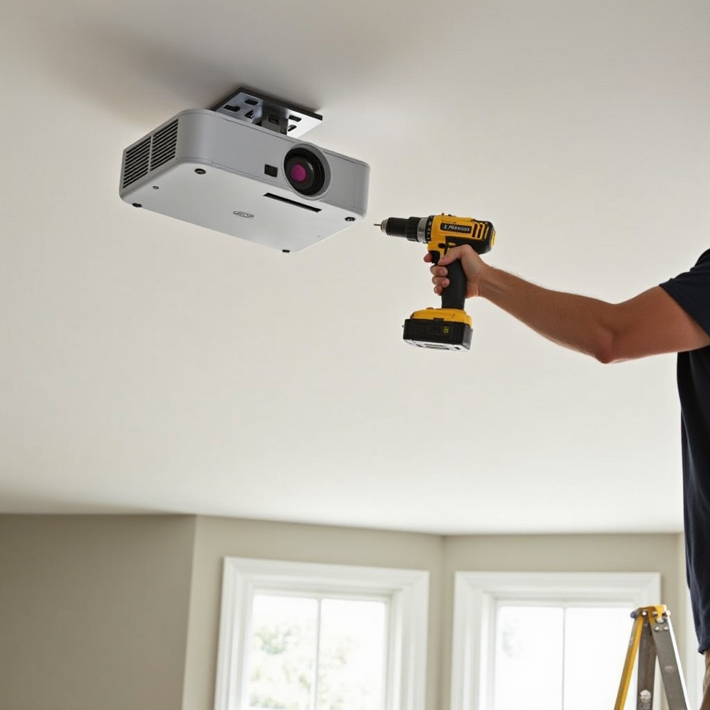 プロジェクターを天井に取り付ける方法